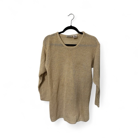 Worthington Sweaters - Worthington Beige Knit Crew Neck Sweater